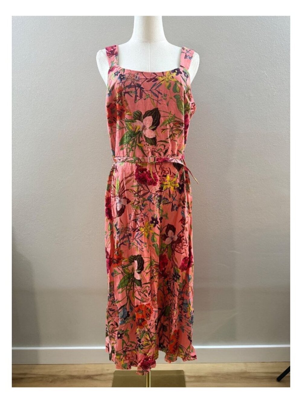 Anne Klein Floral Midi Dress with Size 10 - 1604